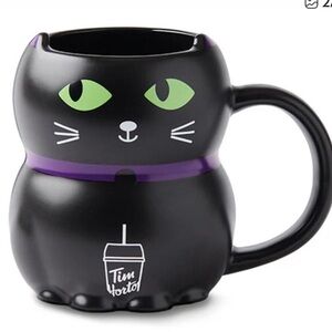 Tim Horton Black Cat Halloween Mug 2025